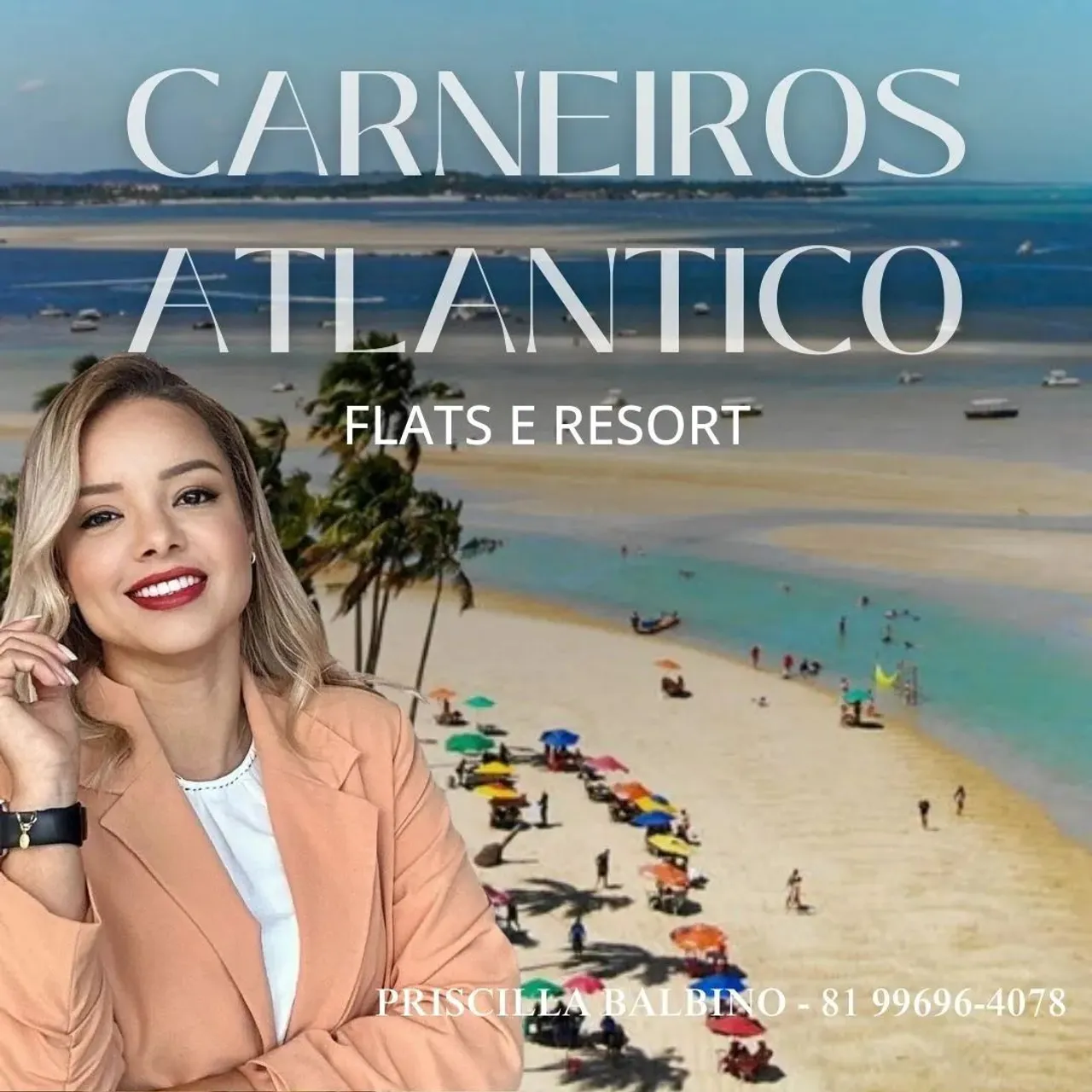 Flats beira-mar praia dos carneiros | Resort Carneiros Atlantico | Ao Lado da igrejinha e