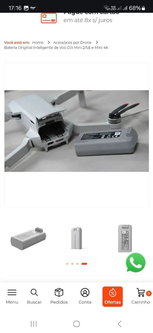 Bateria para drone dji mini 4k, mini 2, mini 2 SE - Foto 4