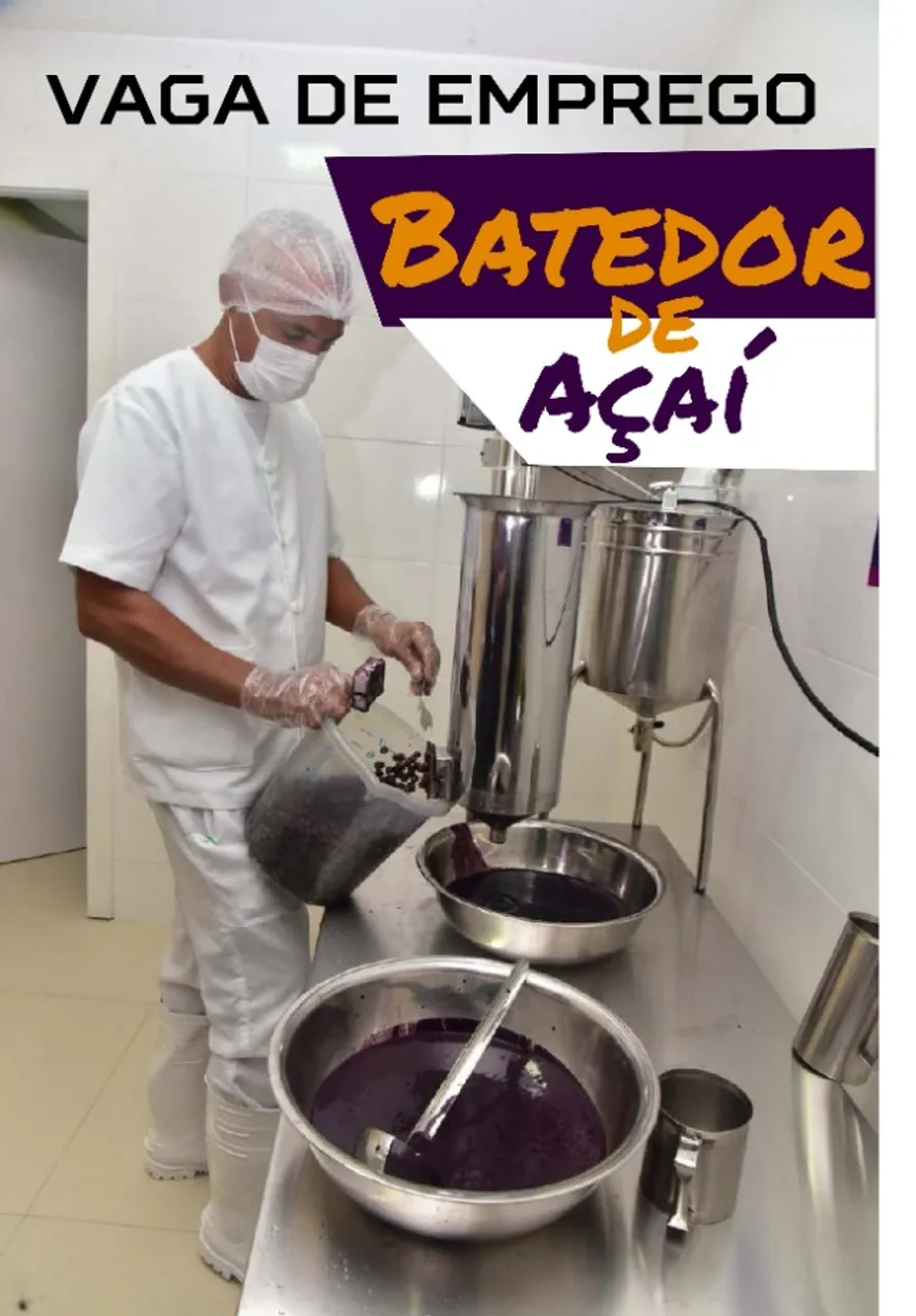 Vaga de Batedor de Açaí Operador de Cozinha