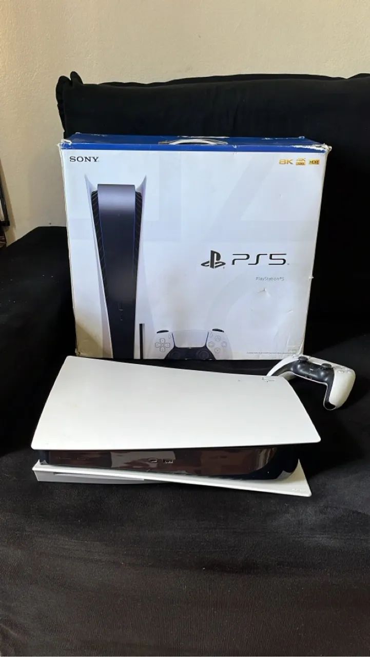  Playstation 5 (mídia física), 825gb + jogos (The Last of Us e Elden ring)