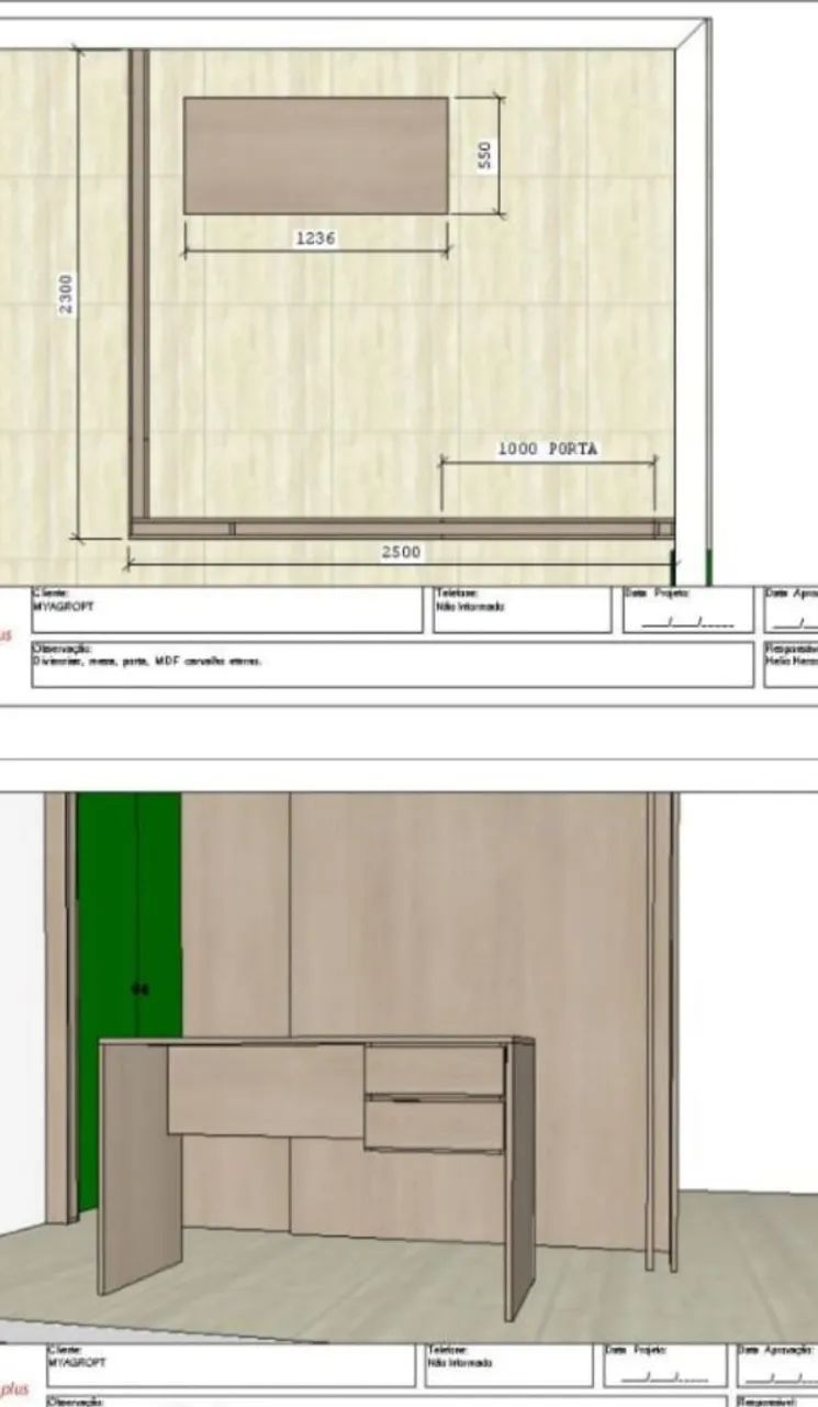 Escritório em MDF, montado, de R$ 11.500,00 por R$ 6.000,00 - Foto 2