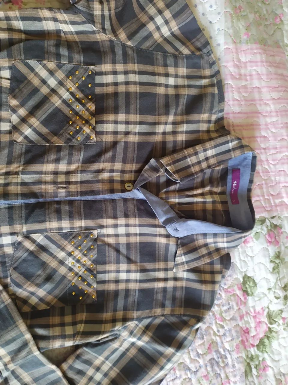 Camisa xadrez feminina - Foto 2