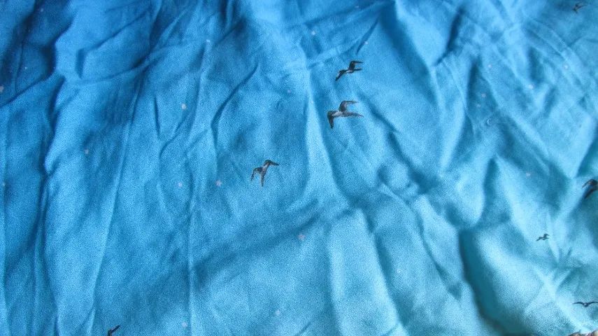 Saia Gaivotas Azul godê Antix - Foto 4