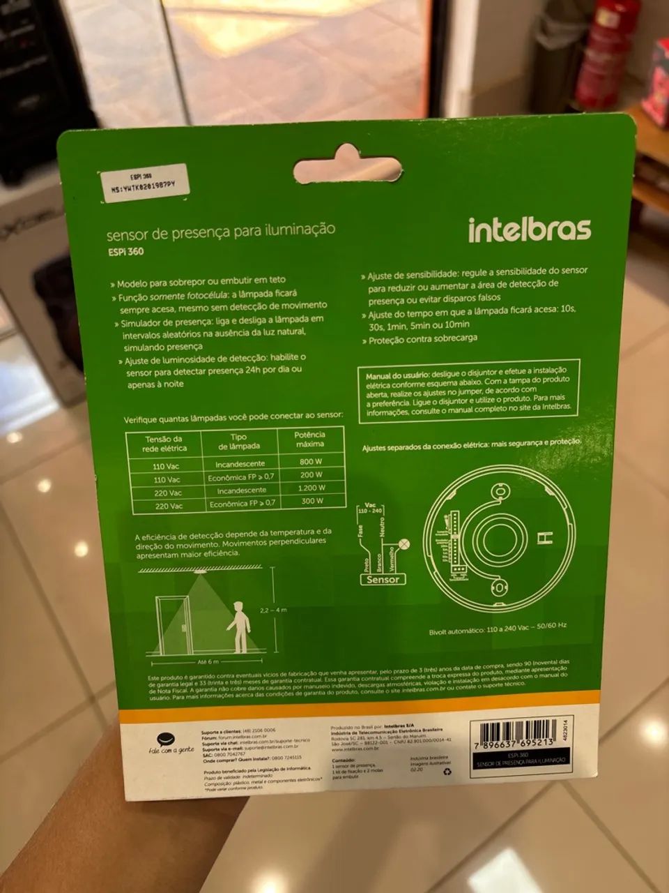 Sensor de presença para iluminação Intelbras ESPI 360 - Foto 2