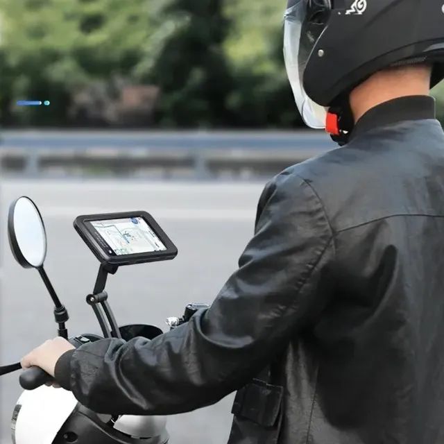 Suporte Celular Moto Bike Bicicleta Guidão Prova D'água Universal  Antiqueda Antifurto - Foto 5