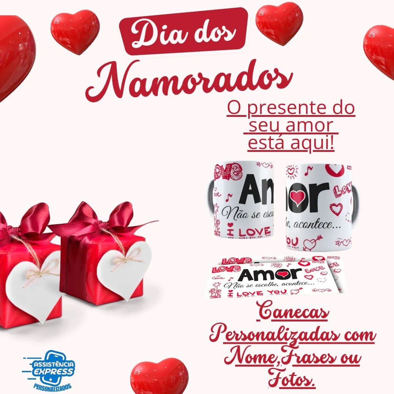 Canecas Personalizadas Dia dos Namorados