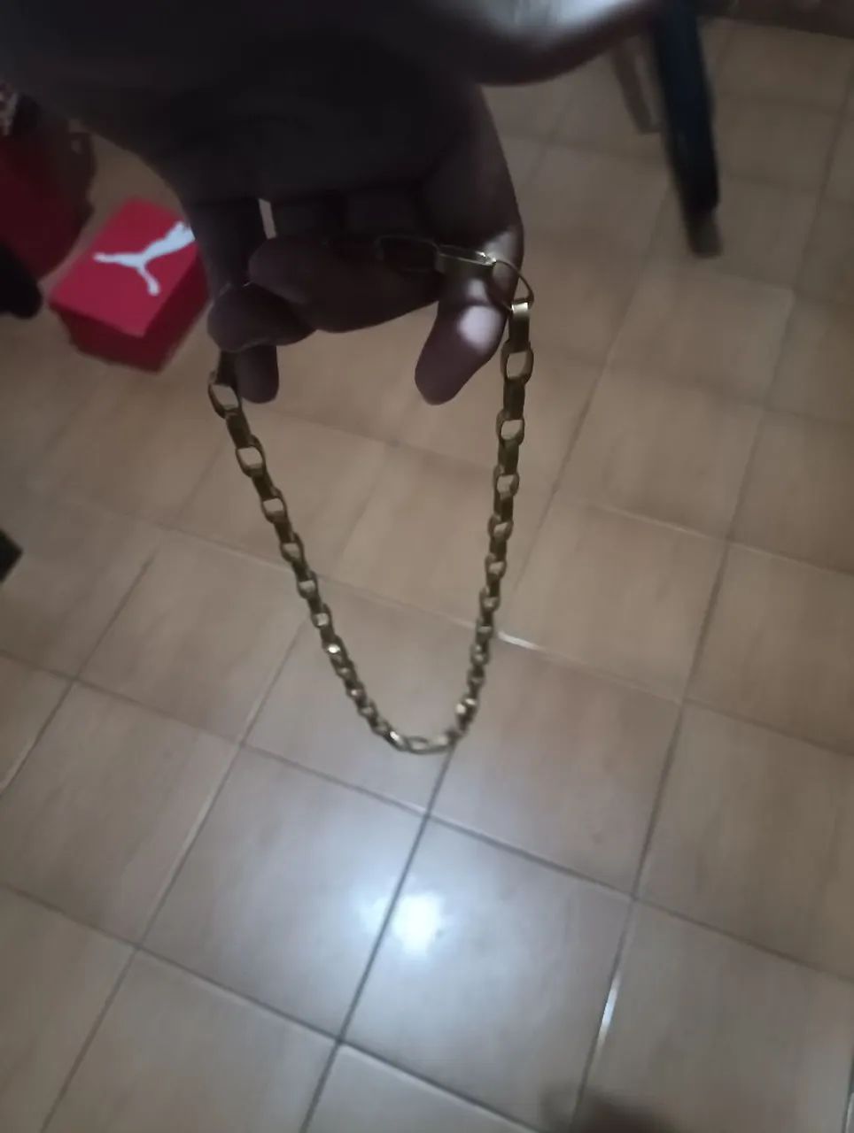 Corrente Cartier boleado moeda antiga 