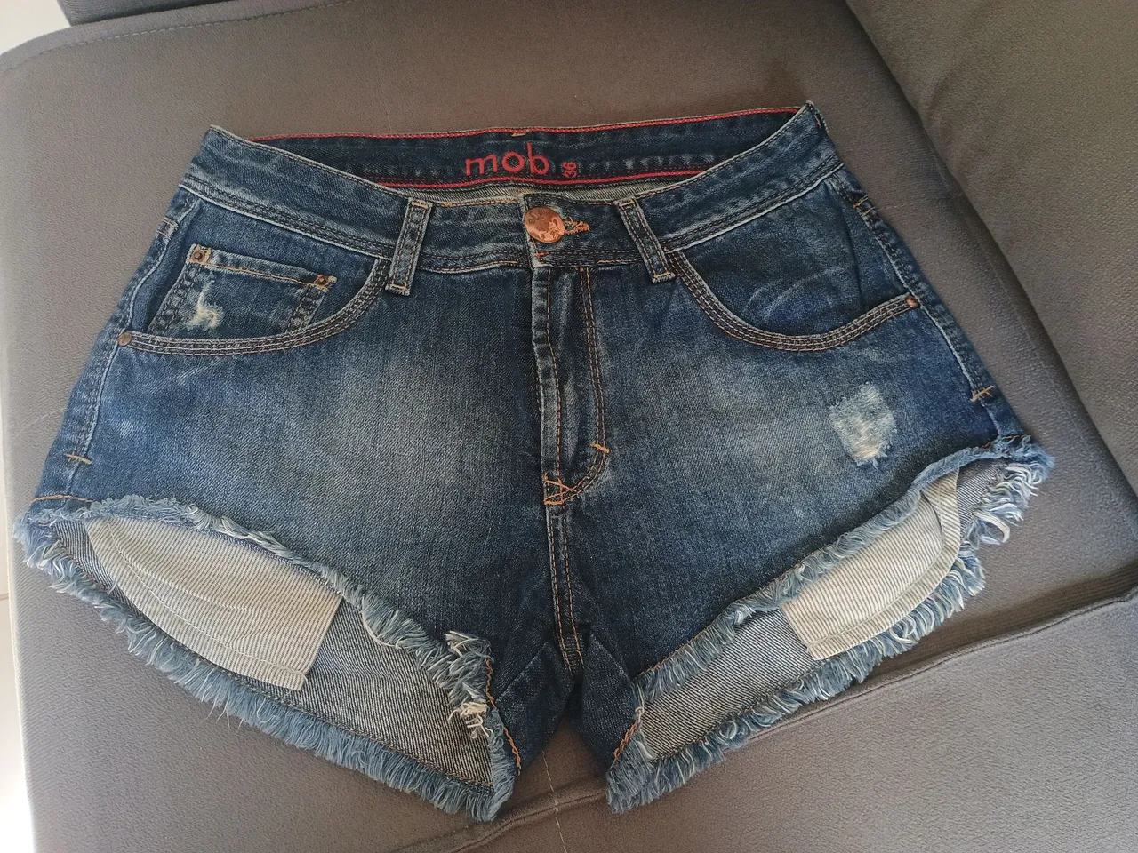 3 Shorts Jeans Mob Calvin Klein- Detalhes Destroyed