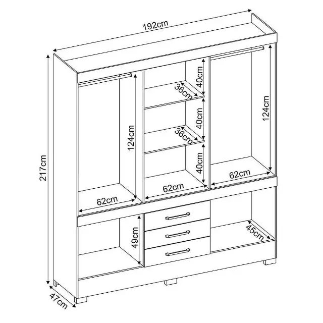 Guarda Roupa Casal 10 Portas 3 Gavetas Novo Varios modelos - Foto 2