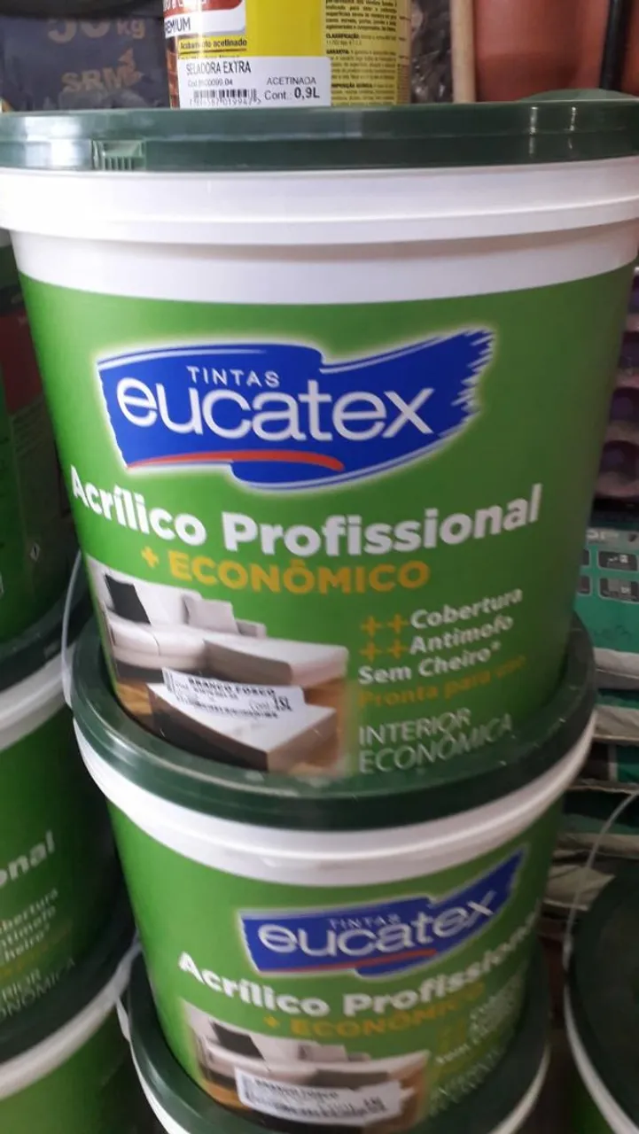 Tinta Eucatex Acrílica balde 15 litros