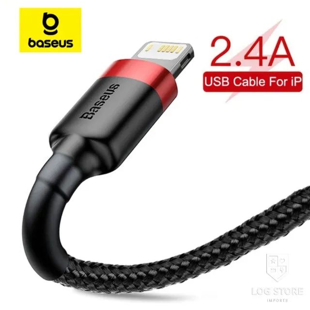  Cabo USB Baseus Para iPhone do 5 ao 14 Carregamento Rápido de 2.4A Dados e Carregamento - Foto 2