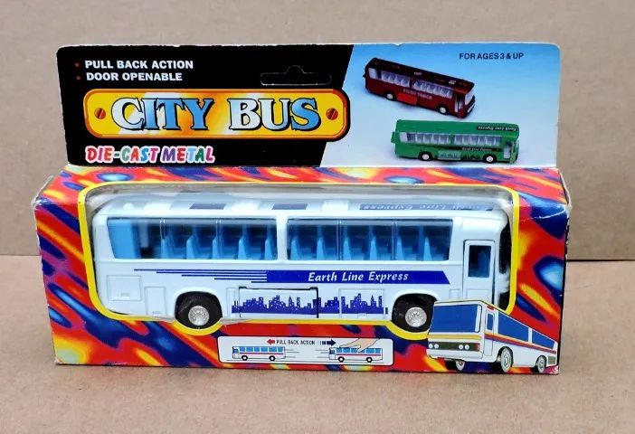 Miniatura De Ônibus Earth Line Express Verde C/ar  - Foto 3