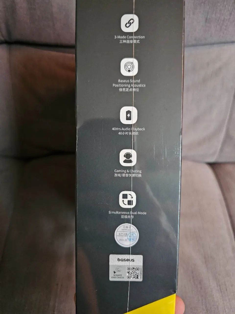 Headset Gamer Baseus GH02 - 4 falantes, BT + 2.4ghz, novo, lacrado - Foto 3