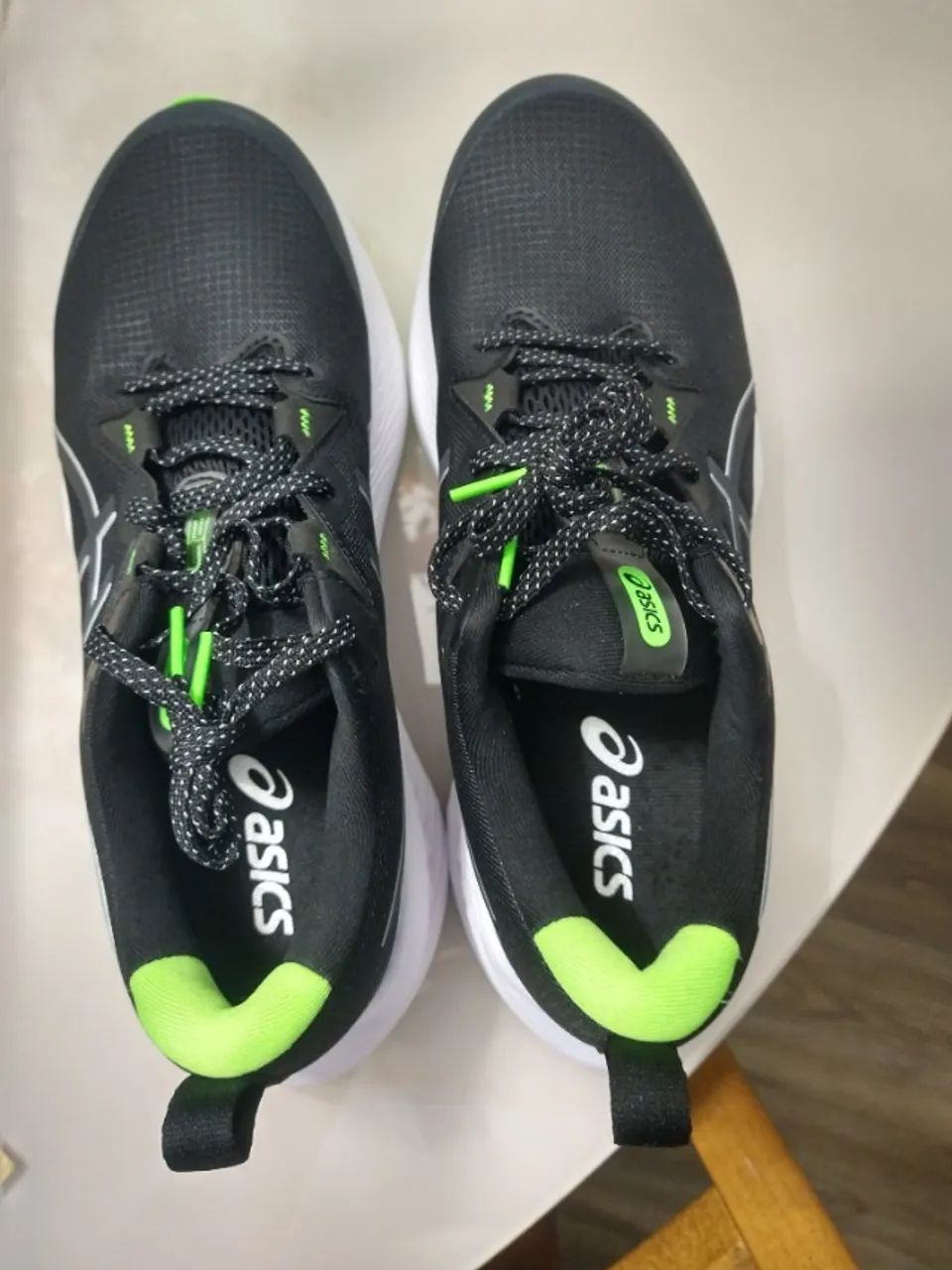 Tênis Asics gel cumulus 25 - lite-show - preto e verde - preto+verde - Foto 5