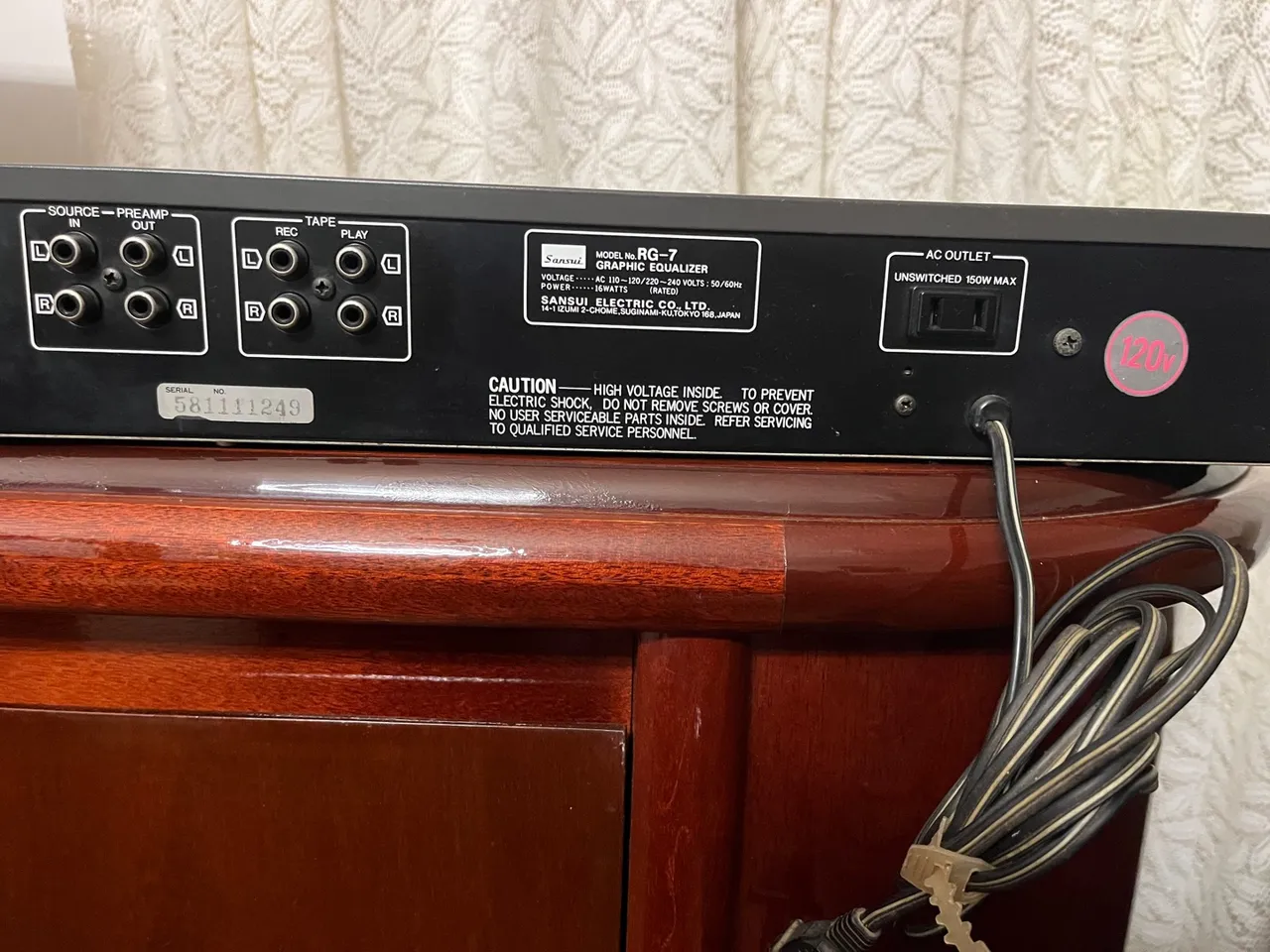 Equalizador Sansui RG-7 - Equipamento de Áudio