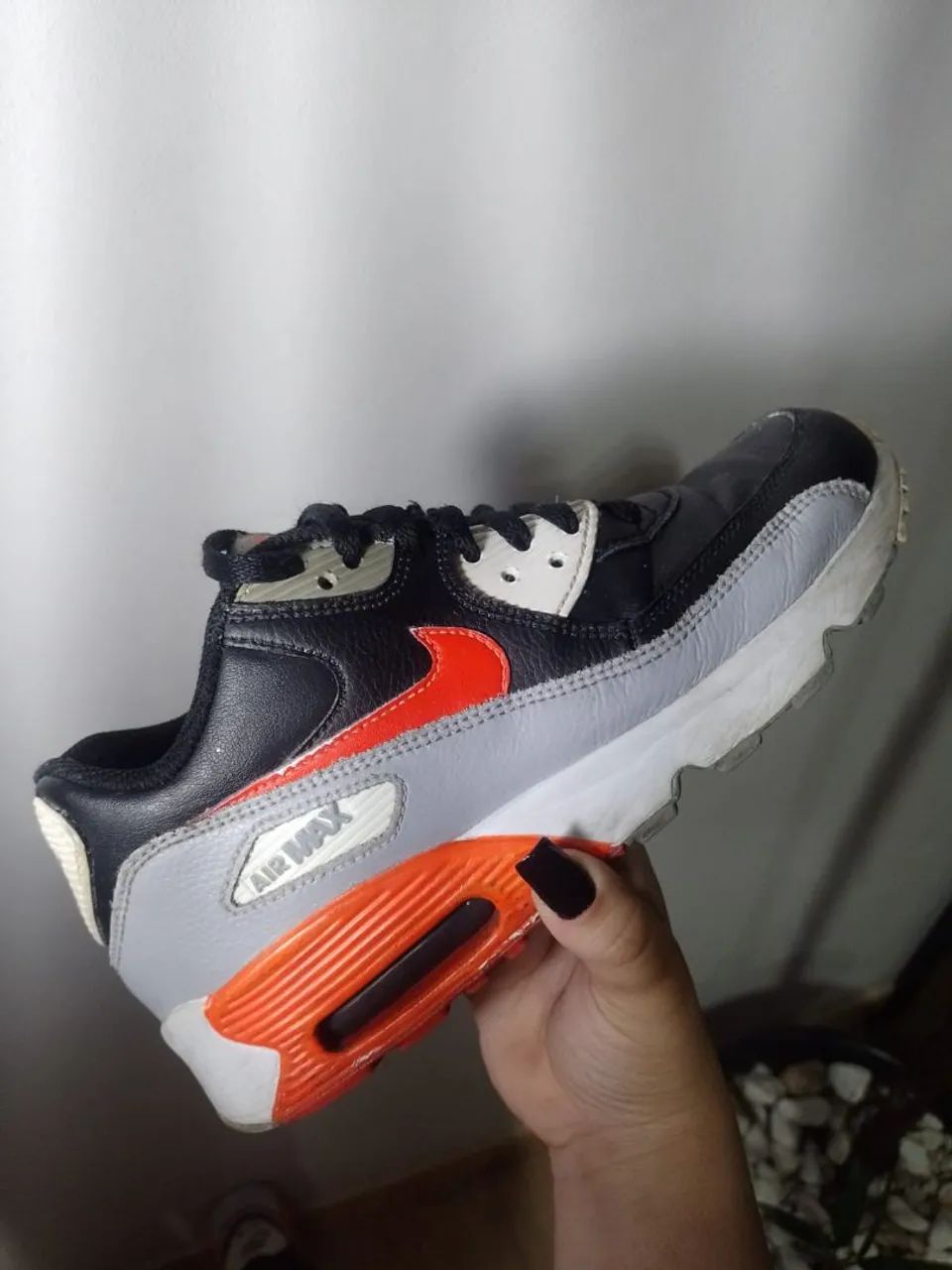 Orange Nike Air Max Cinza E Laranja Nike Air Max 90 Preto, Cinza E