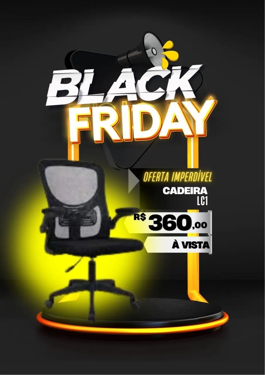 Cadeira Para Escritório Braço Retrátil e Acolchoado 