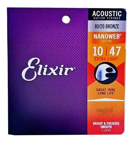 Encordoamento elixir violão 010 extra light