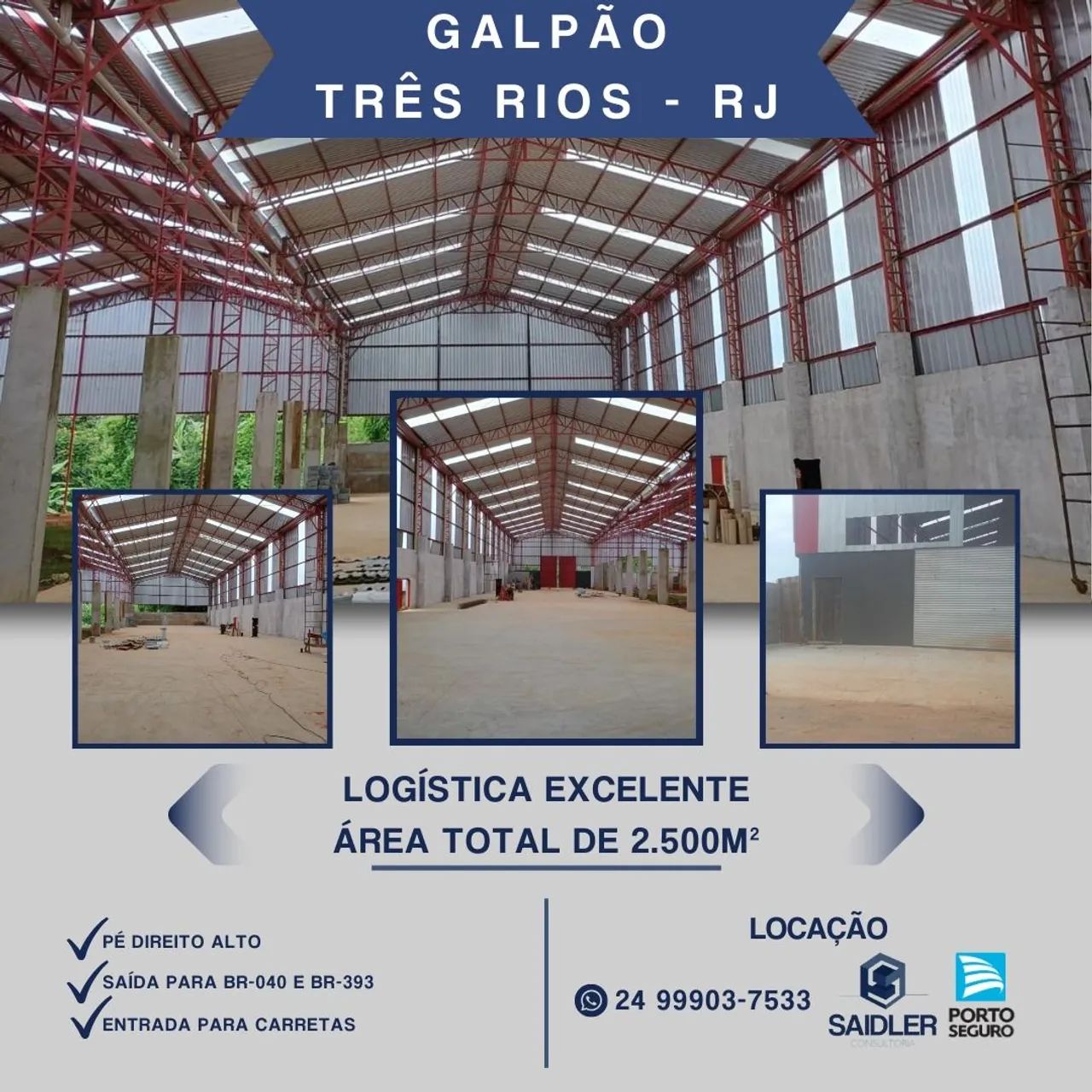 Aluga-se galpão em Três Rios RJ 