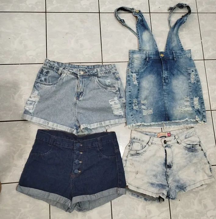 Desapego Shorts jeans 4 peças femininas na zona leste 