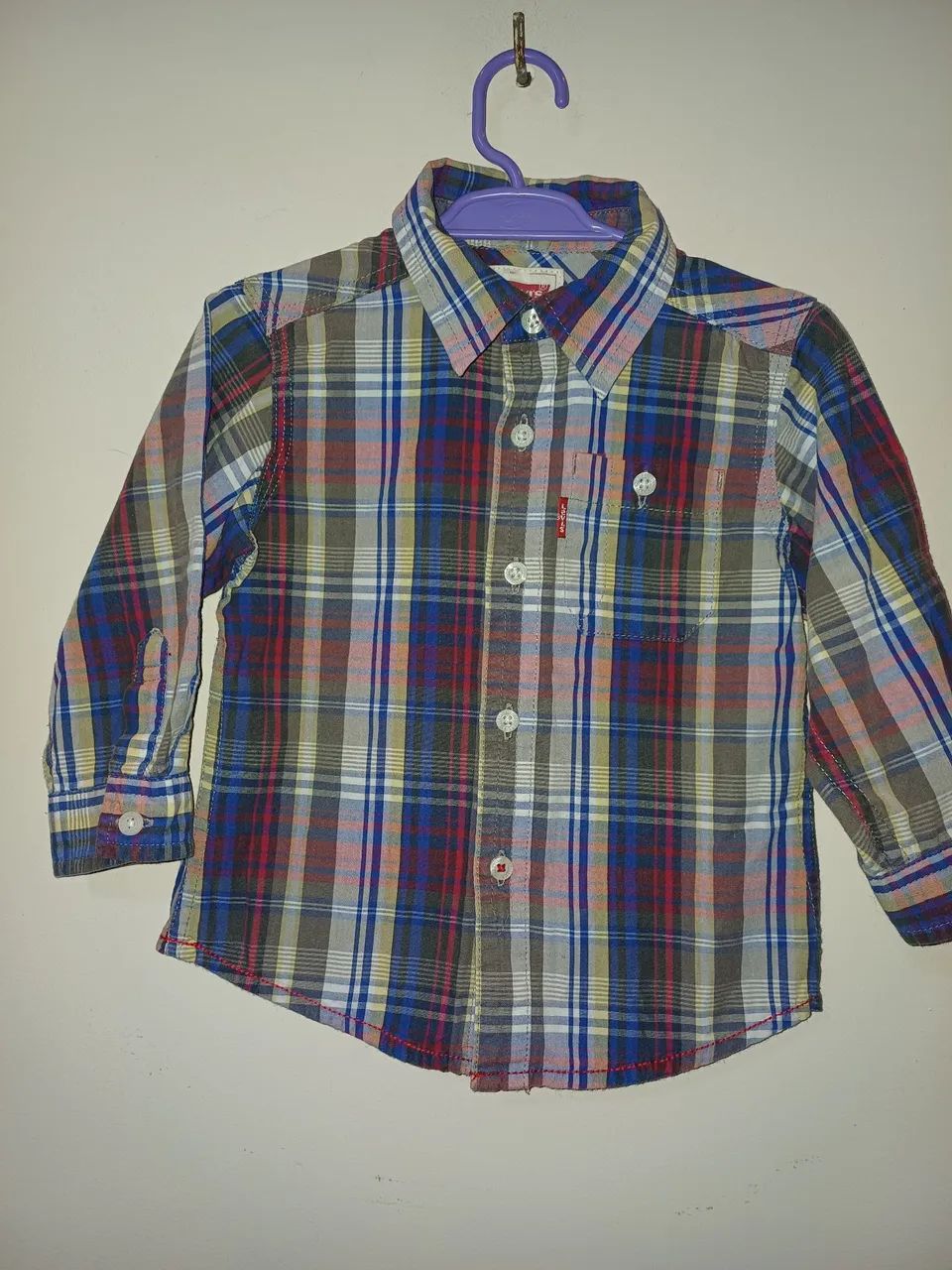 Camisa Xadrez Infantil Levis semi-nova 