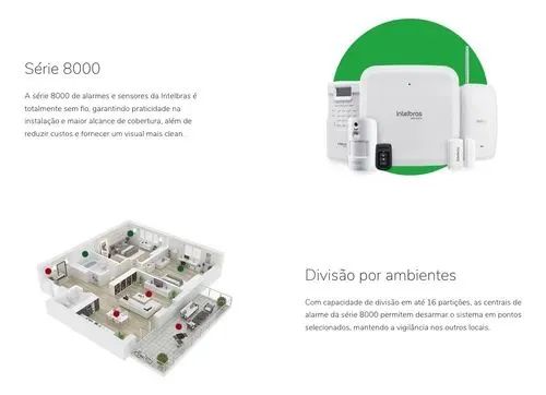 Kit Sistema de Alarme Sem Fio Wi-Fi AMT 8000 Intelbras. - Foto 3