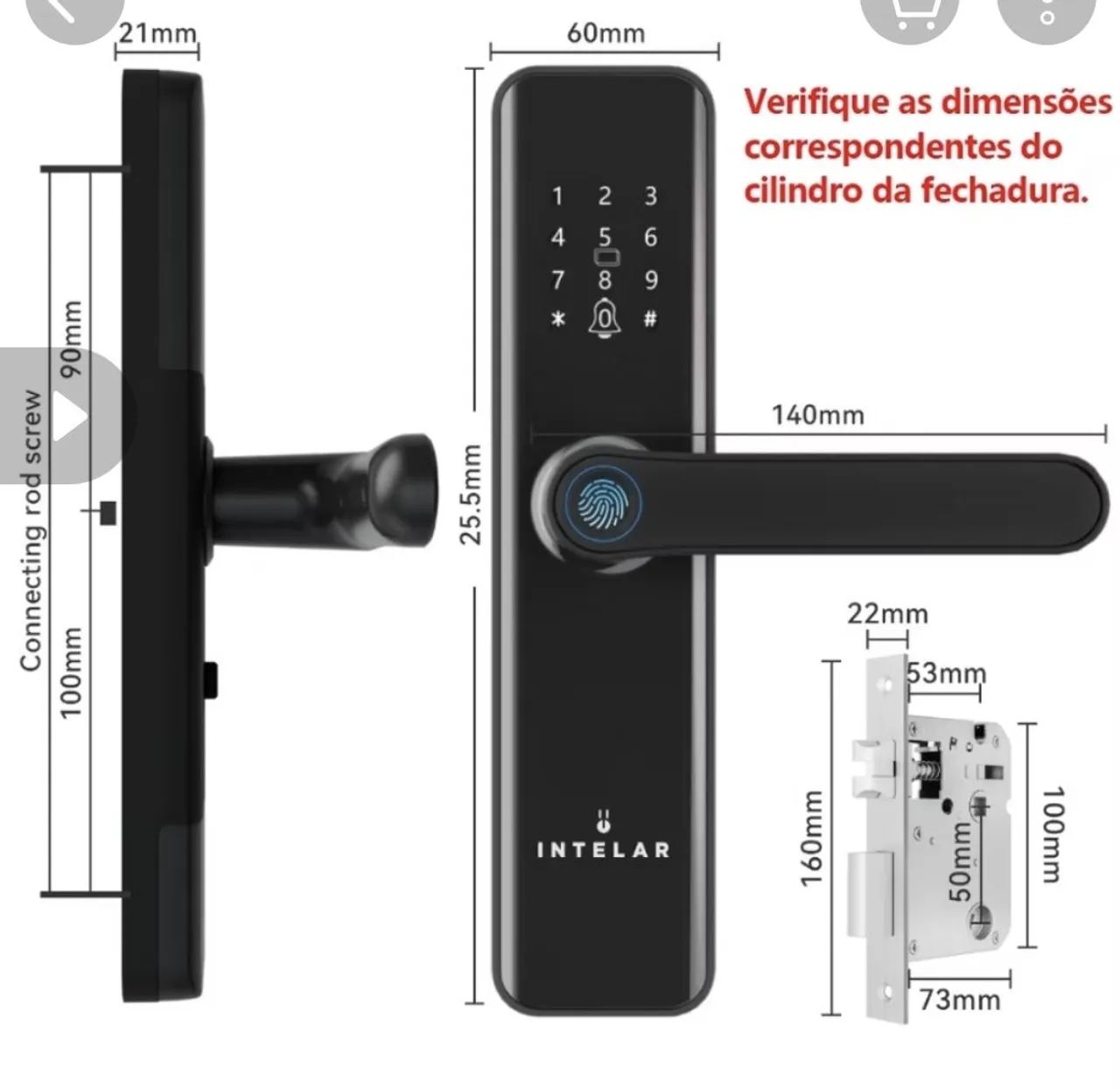 FECHADURA ELETRÔNICA NOVA!! NA CAIXA - Foto 2