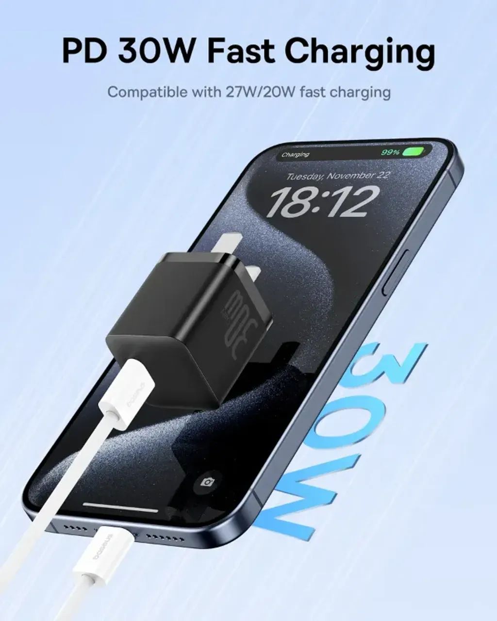 Cabo tipo C Baseus PD 30w - Foto 3