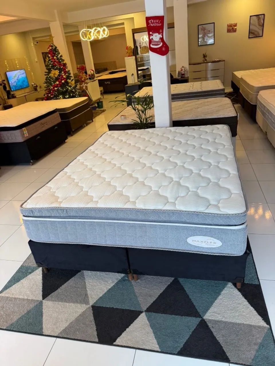 Cama box Queen MAXFLEX SEMINOVA - ENTREGA GRÁTIS!  - Foto 2