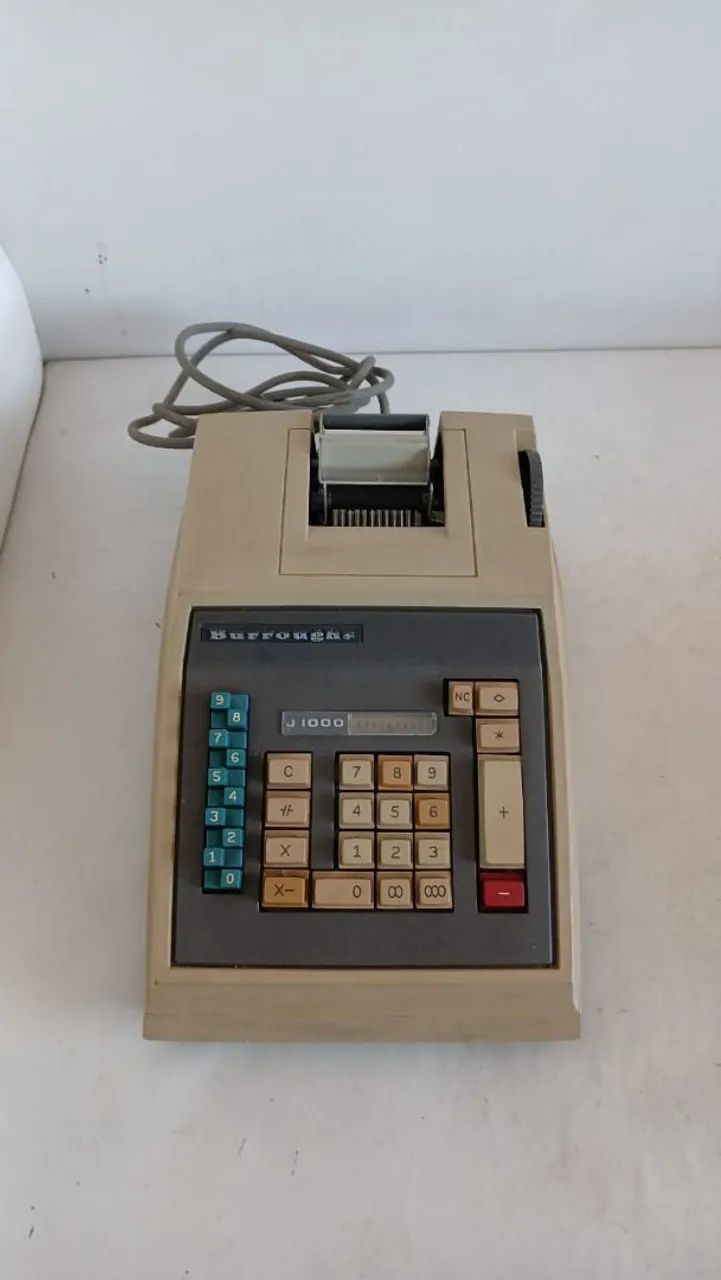 Máquina de Somar Antiga Burroughs J1000<br>