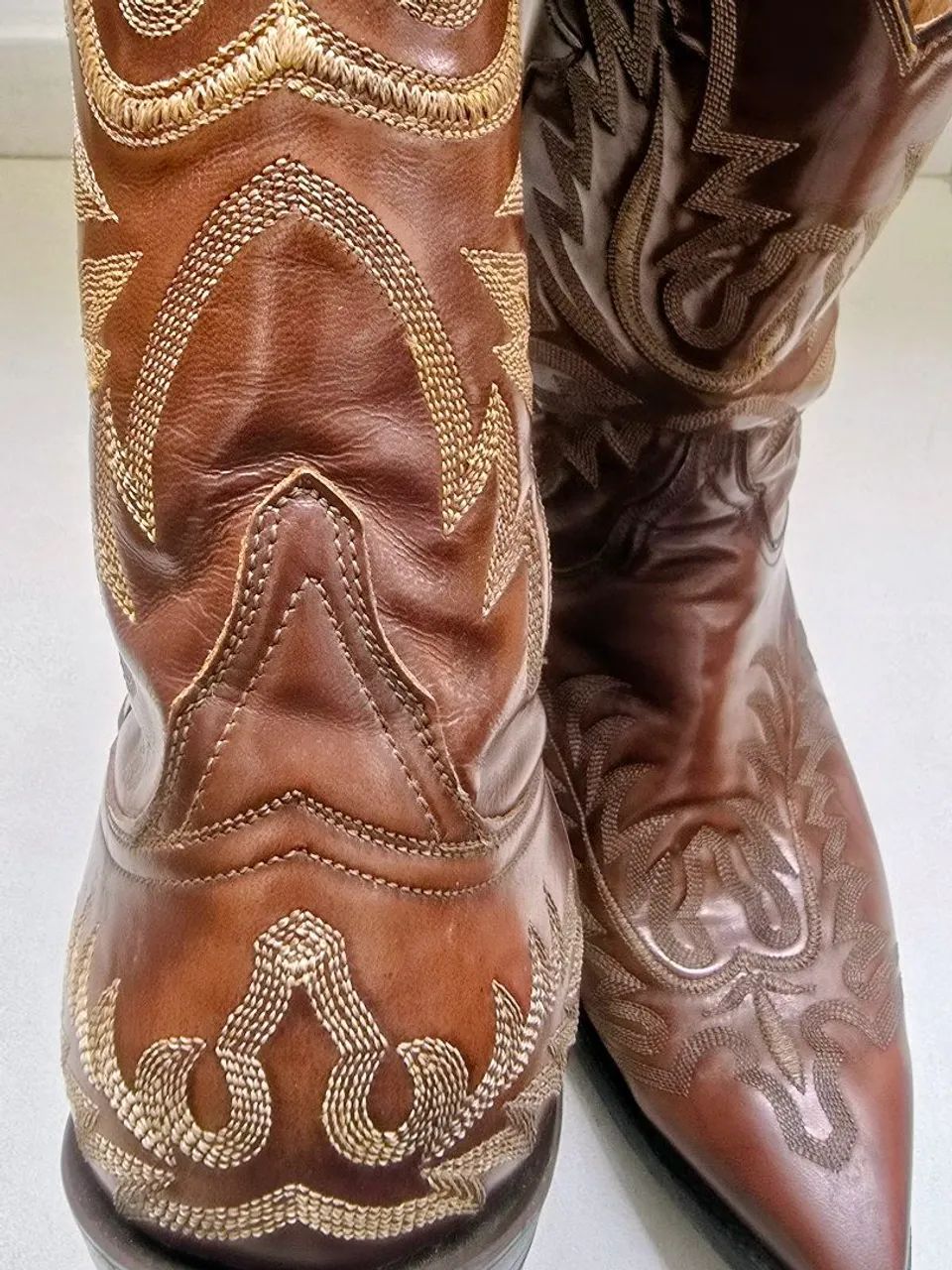 Lucchese Cowboy Western Boot Texas 11(EUA) Tamanho 42 (BRA), couro de cabra, cor: whiskey  - Foto 2