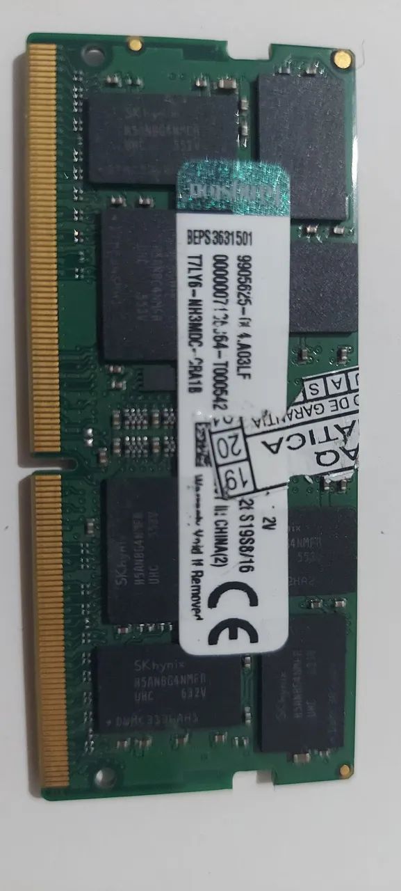 Memória Kingston, 16GB, 2400MHz, DDR4