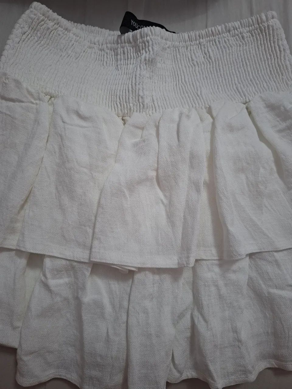 Saia babado off-white YOUCOM