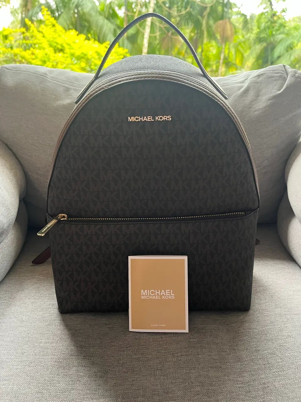 Mochila Michael Kors Couro Marrom Original  - Foto 4