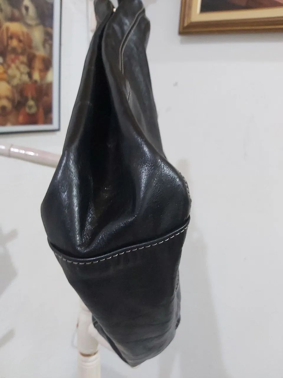 Bolsa Corello preta couro  - Foto 5