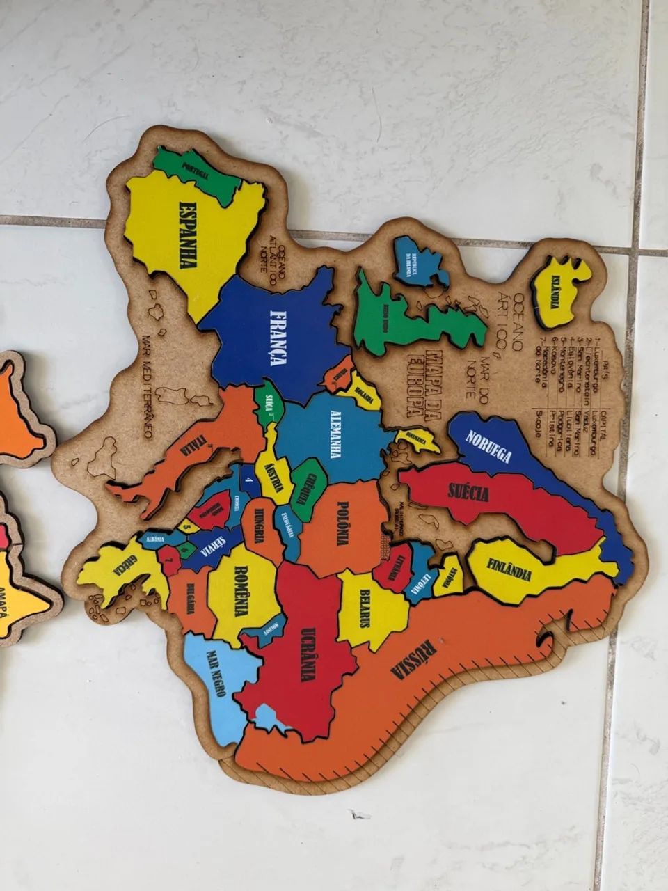 Conjunto de 04 Mapas em MDF novíssimo  - Foto 5
