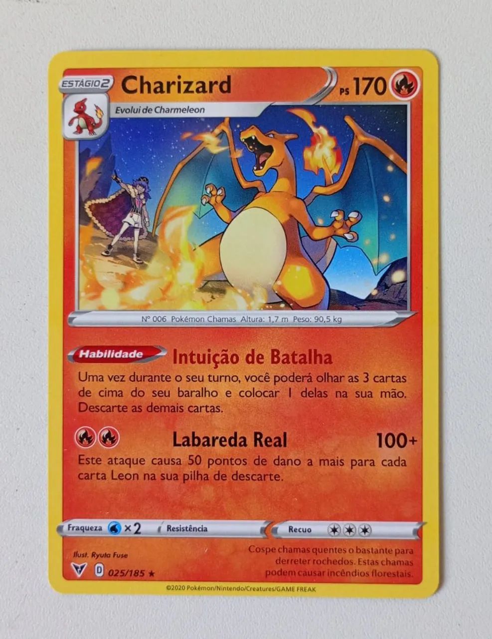Carta original Pokémon nova Charizard