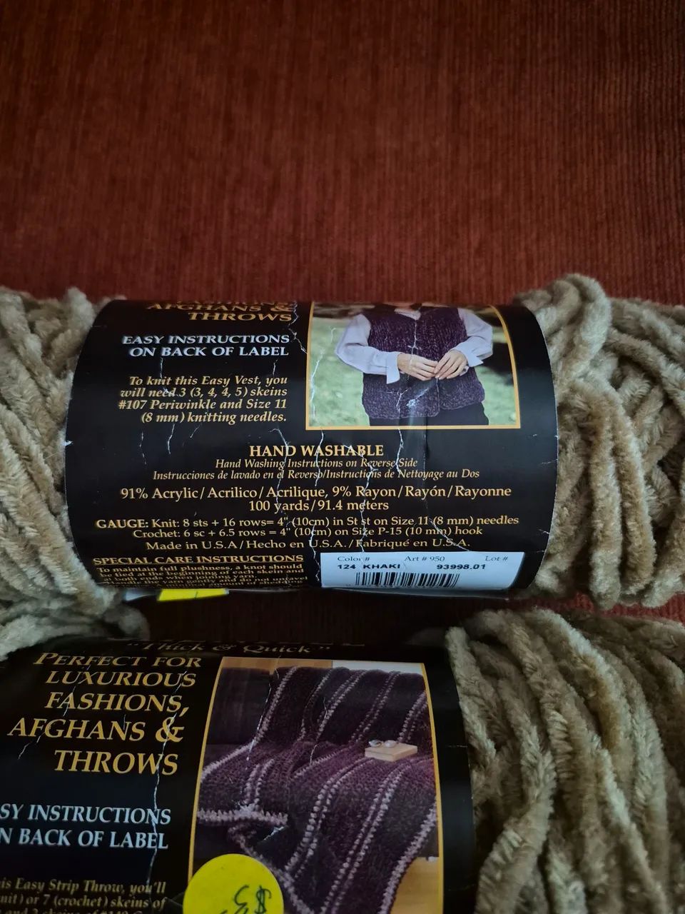 Lã chenille grossa importada amarela - Foto 2