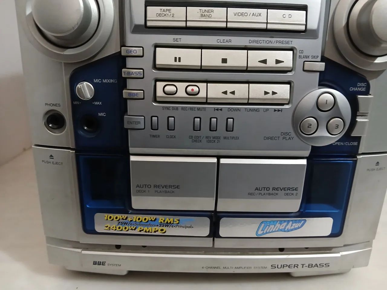 Mini System AIWA NSX BL57 com defeito  - Foto 5