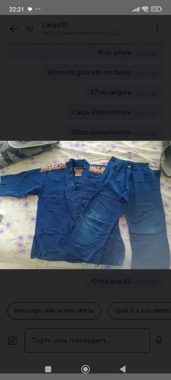 KIMONO INFANTIL ALGODÃO - Não acompanha faixa cinza - Foto 4