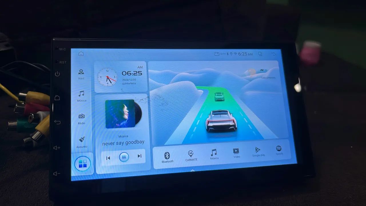 Multimídia Android sete polegadas