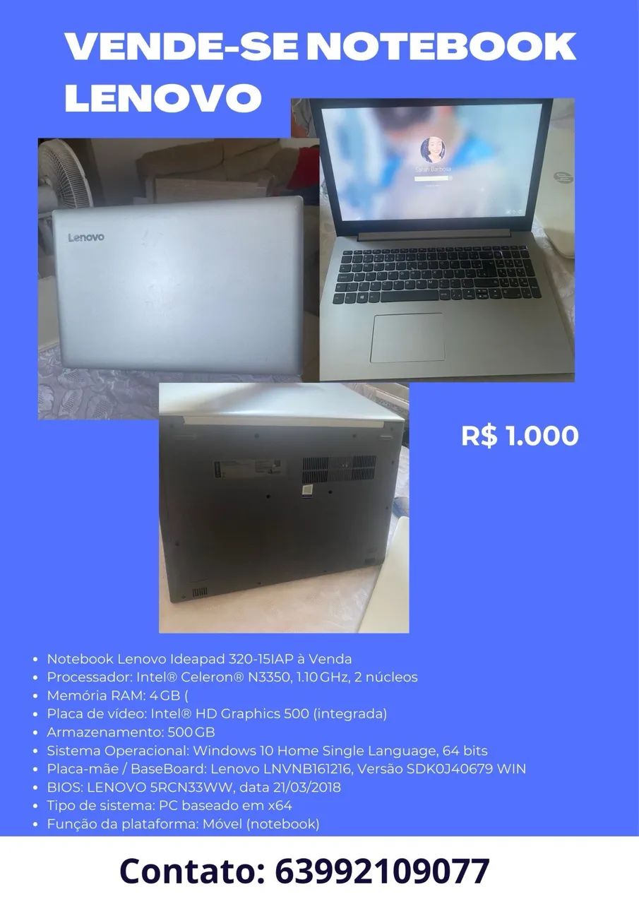 Notebook Lenovo