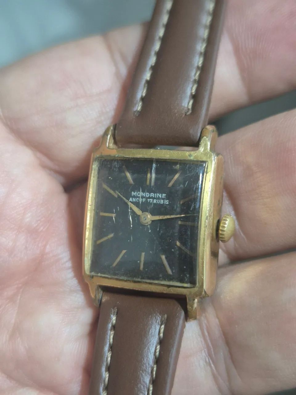 Relógio MONDAINE MECÂNICO ANCRE 17 RUBIS   -   FUNCIONANDO - Foto 3