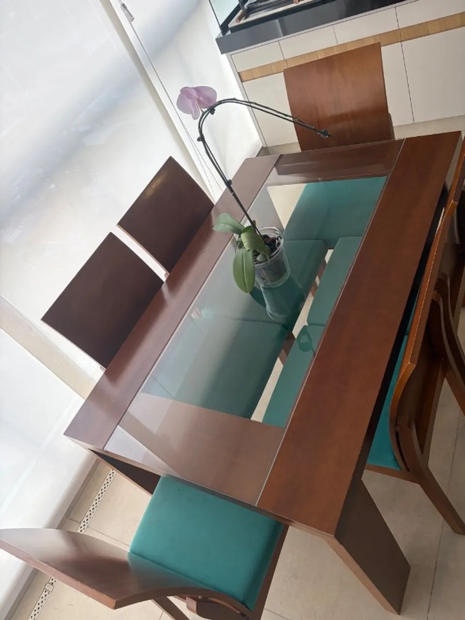 Mesa de Jantar com 6 cadeiras 1,40m/90cm - Foto 4
