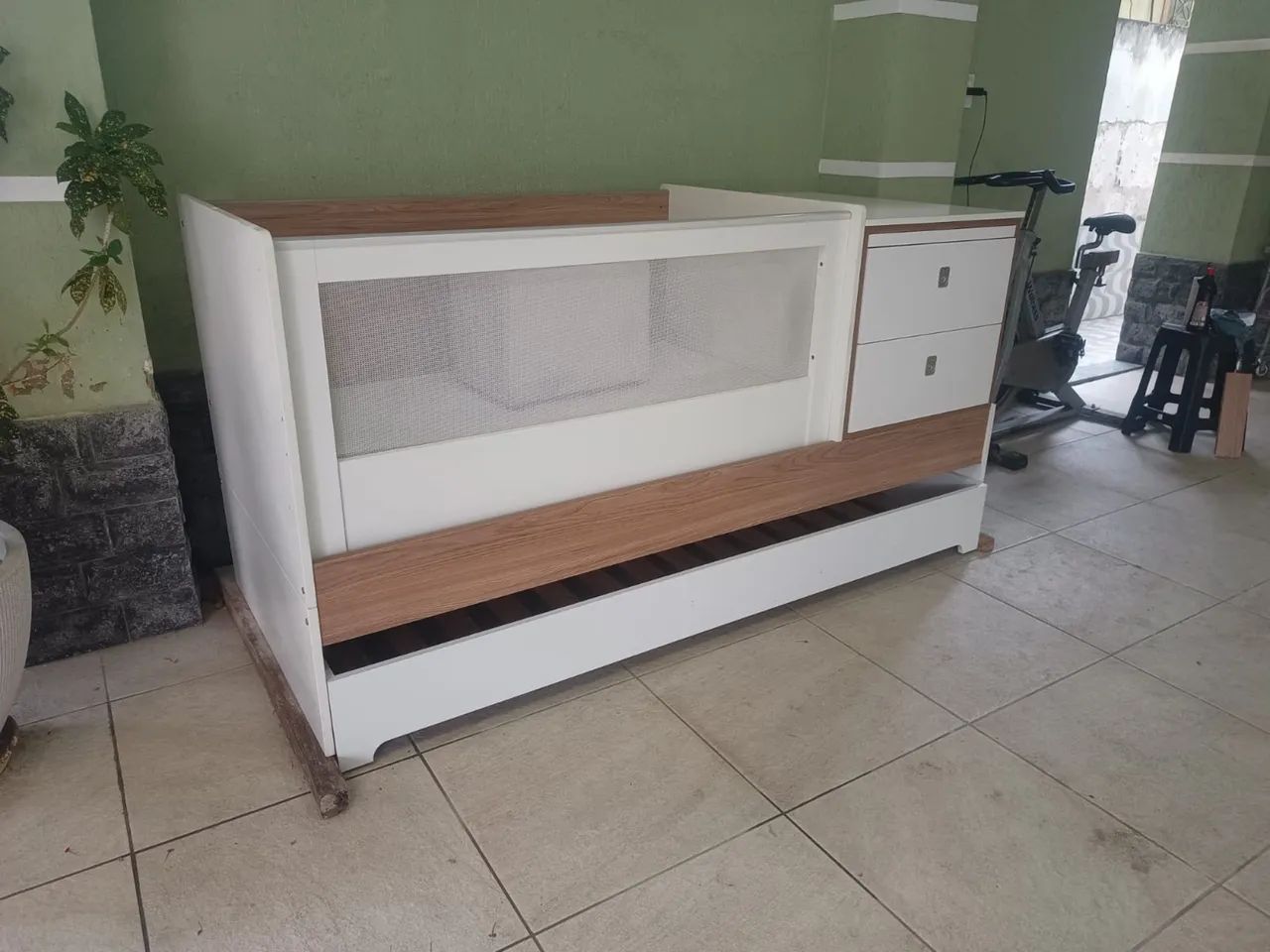 Berço multifuncional com colchão do berço - Foto 5