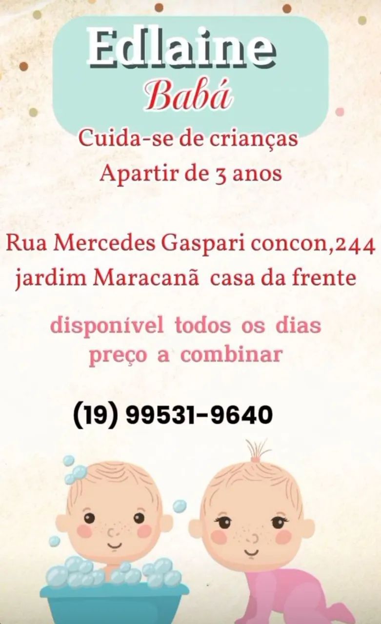 Cuida- de criança ?
