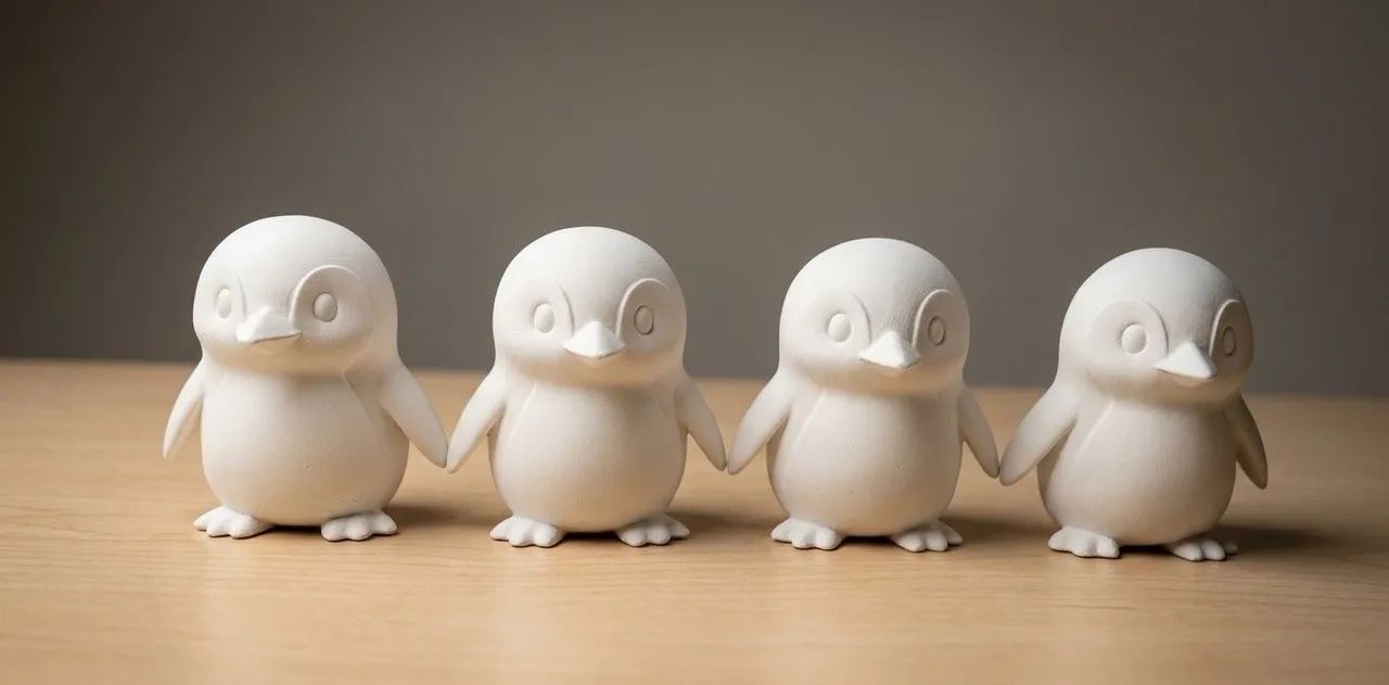 20 mini pinguins gesso cru  - Foto 4