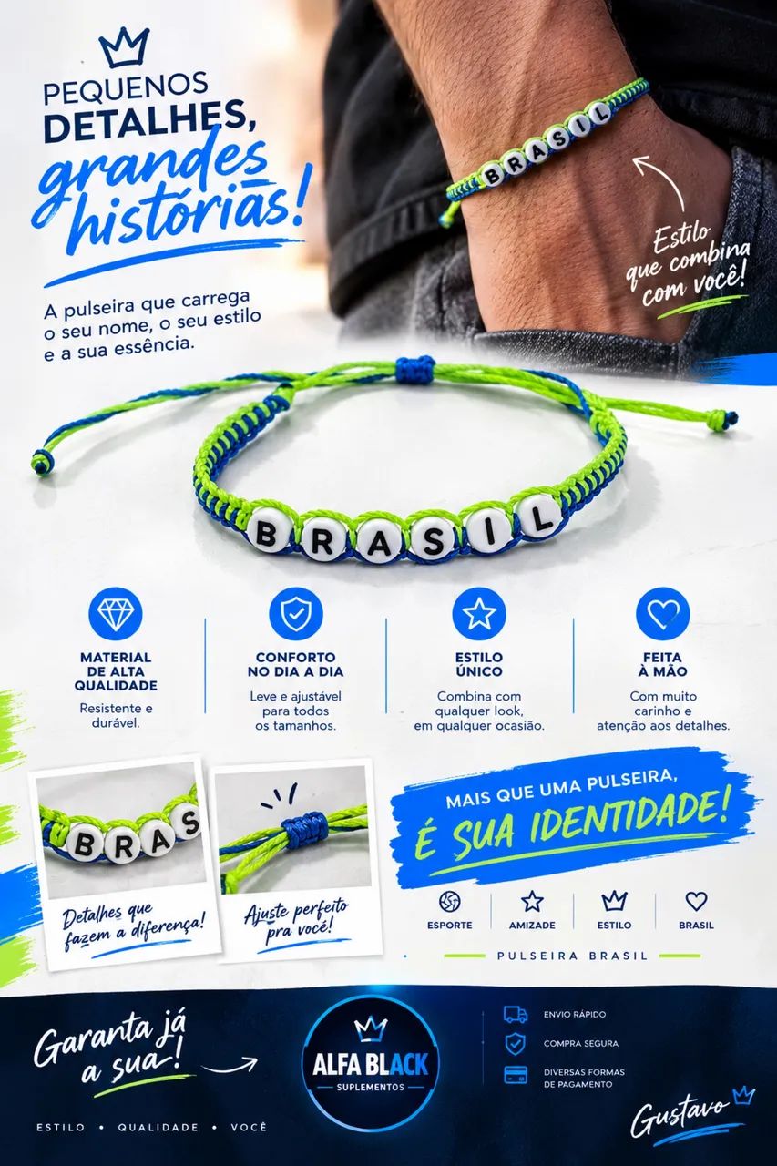 Pulseira de Macrame  - Foto 3