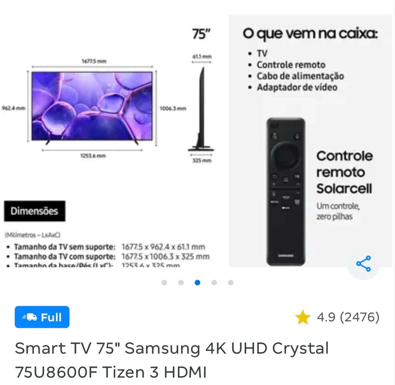 TV 75 SAMSUNG + HOME JBL  - Foto 4
