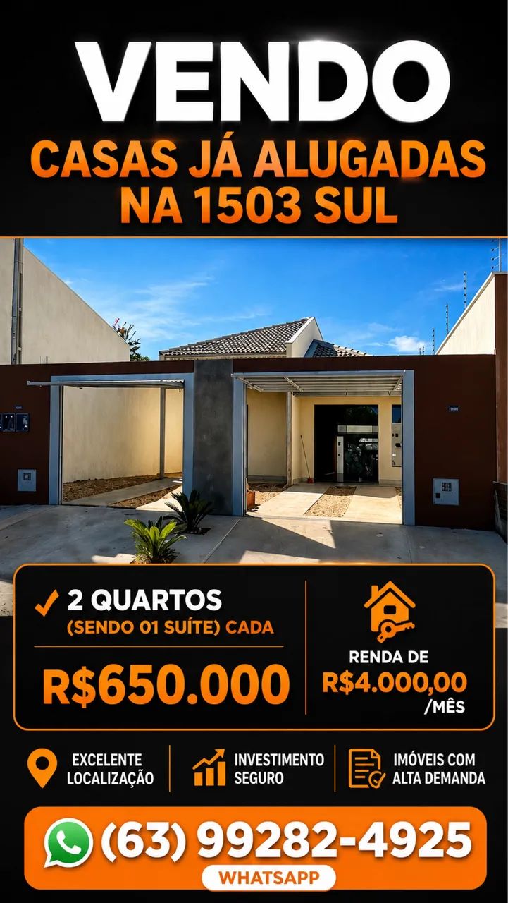 02 Casas Alugadas na 1503 Sul